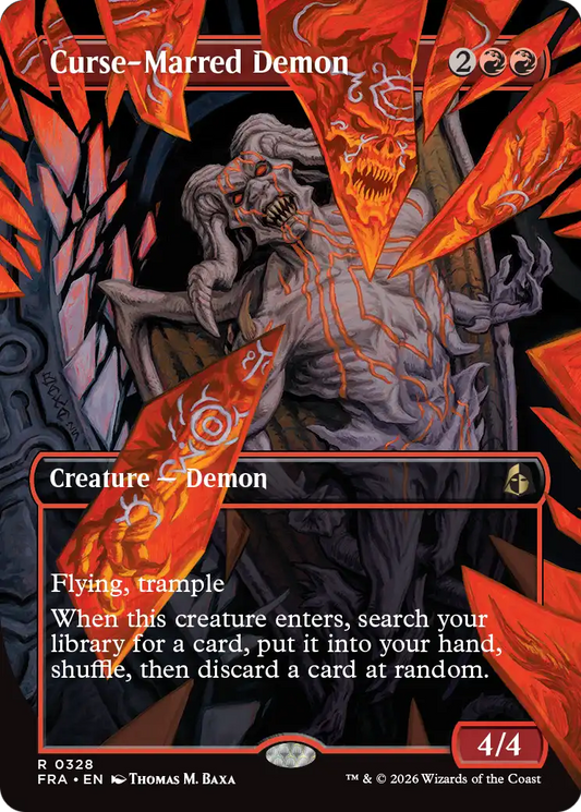 Curse-Marred Demon (328) - BORDERLESS - FULL ART - NM - front