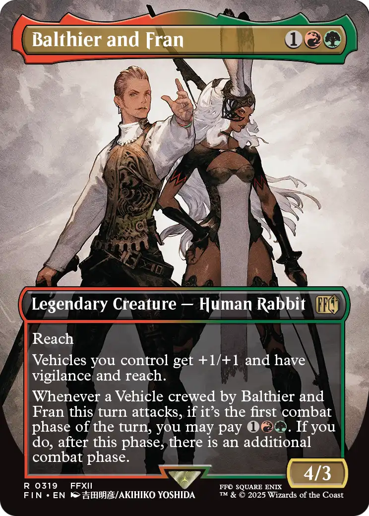 Balthier and Fran (319) - BORDERLESS - FULL ART - NM - front