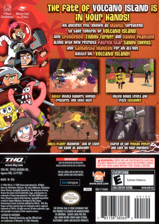 Nicktoons Battle for Volcano Island - back