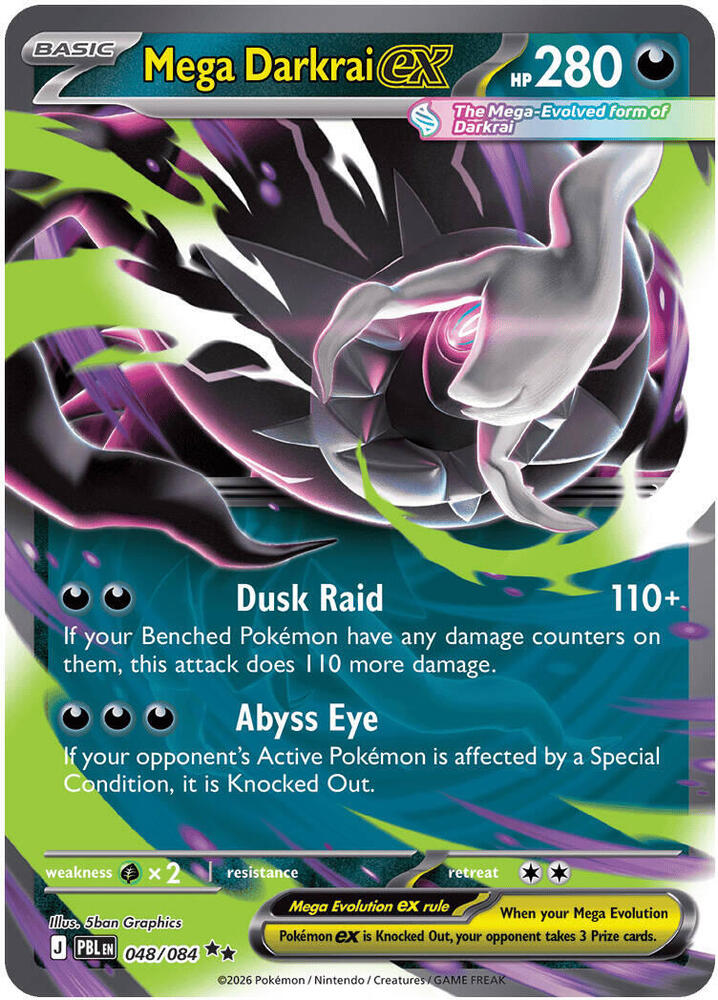 Mega Darkrai ex - 048/084 (Holofoil) - NM - front