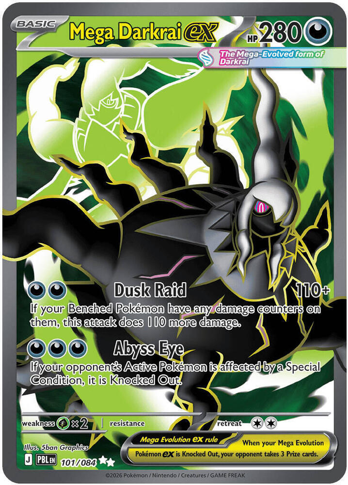 Mega Darkrai ex - 101/084 (Holofoil) - NM - front