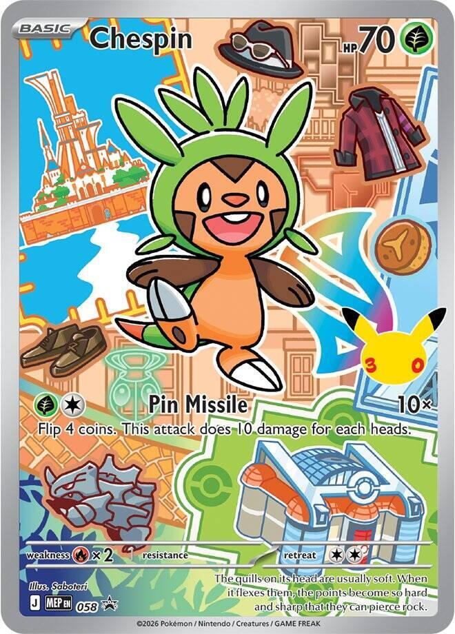 Chespin -  058 (Holofoil) - NM - front
