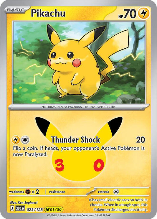 Pikachu - 023/128 (Holofoil) - NM - front