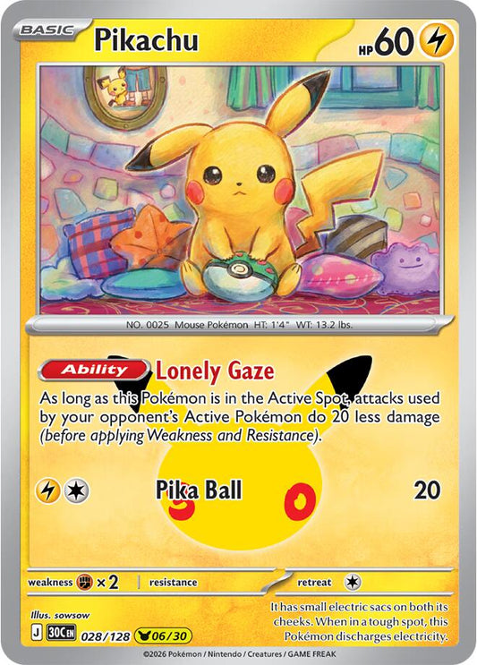 Pikachu - 028/128 (Holofoil) - NM - front