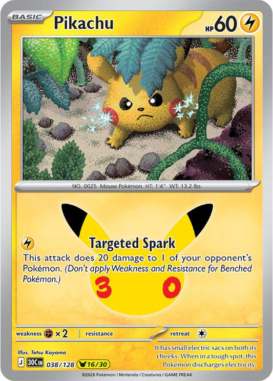 Pikachu - 038/128 (Holofoil) - NM - front