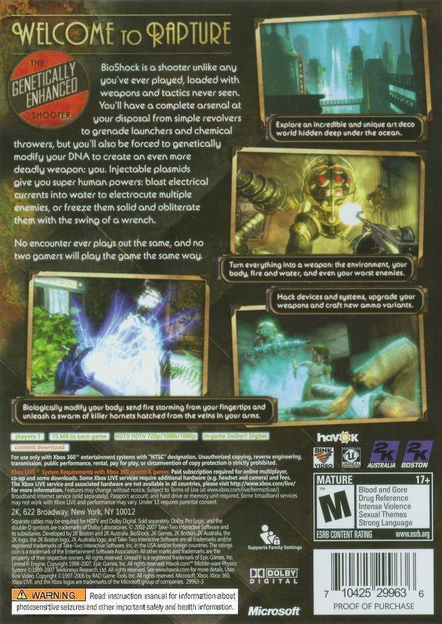 Bioshock - back