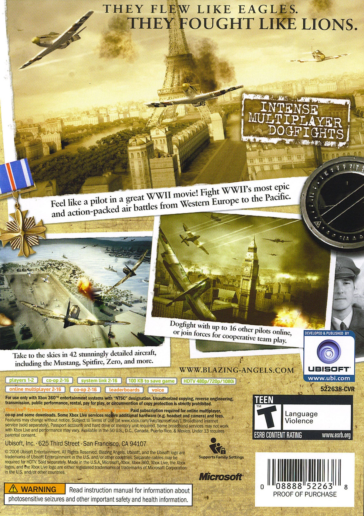 Blazing Angels Squadrons of WWII - back