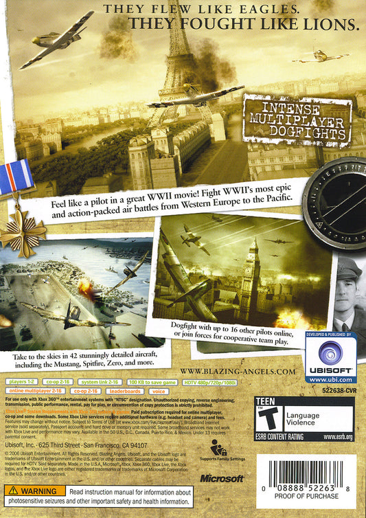 Blazing Angels Squadrons of WWII - back