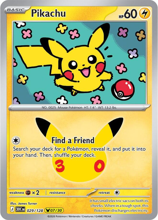 Pikachu - 029/128 (Holofoil) - NM - front