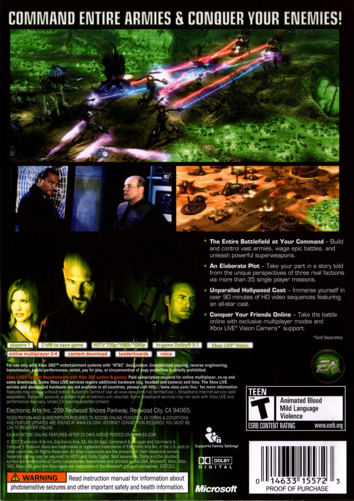 Command & Conquer 3 Tiberium Wars - back