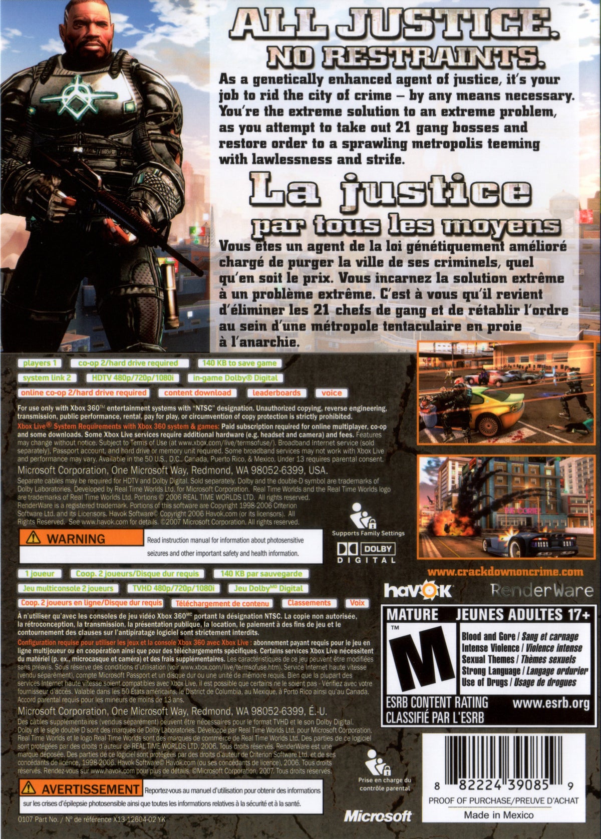 Crackdown - back