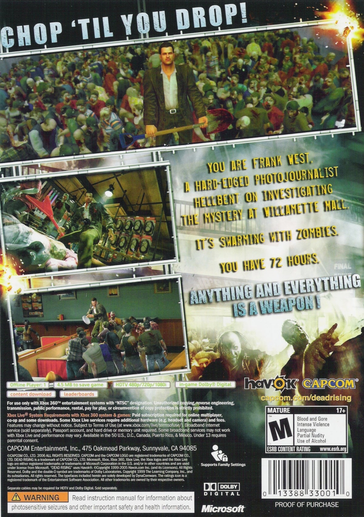 Dead Rising - back