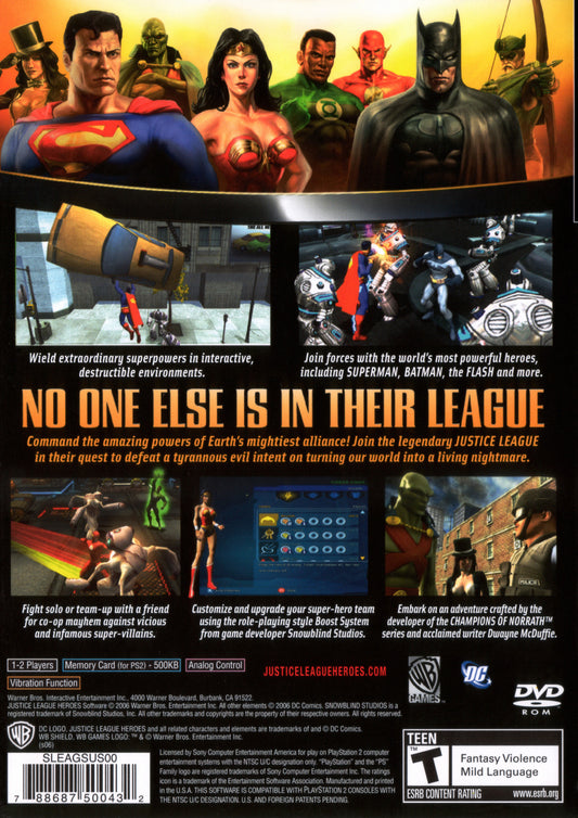 Justice League Heroes - back