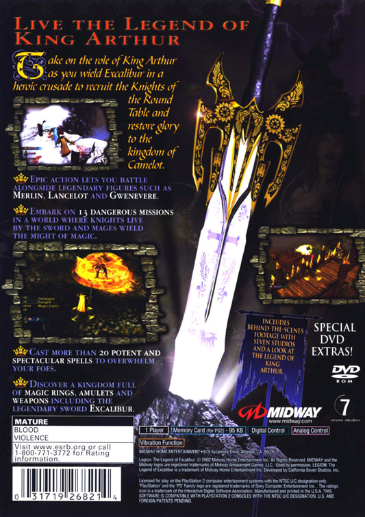 Legion Legend of Excalibur - back