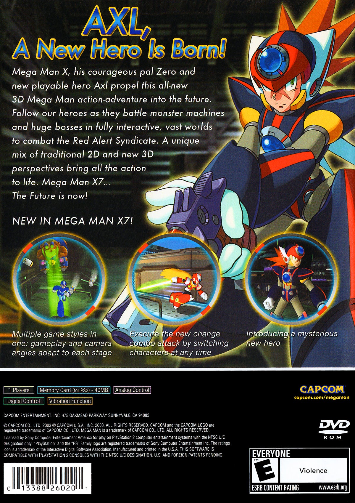 Mega Man X7 - back