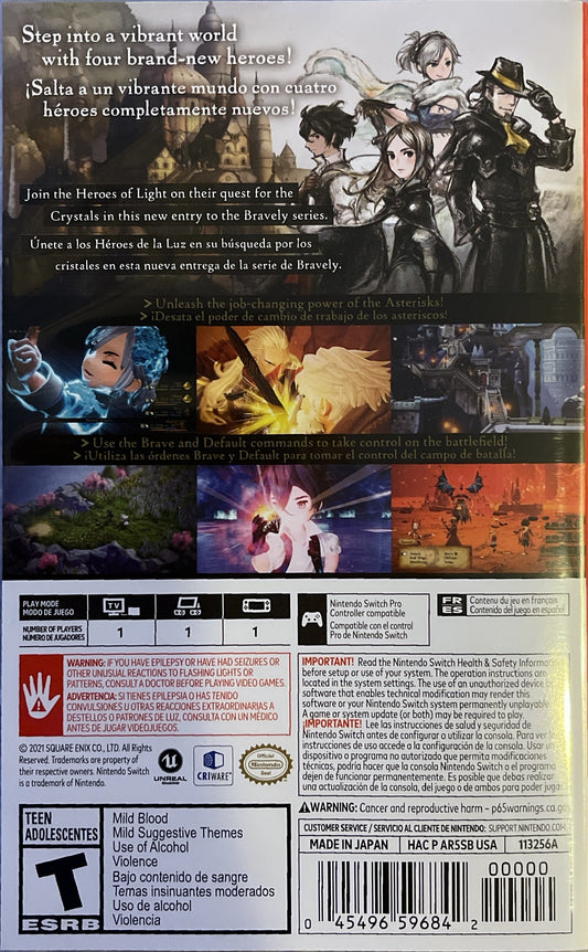 Bravely Default II - back