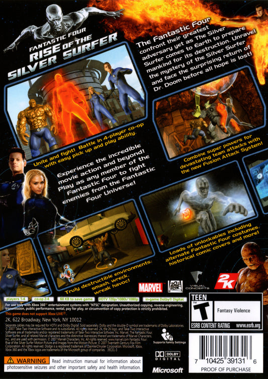 Fantastic Four: Rise of the Silver Surfer - back