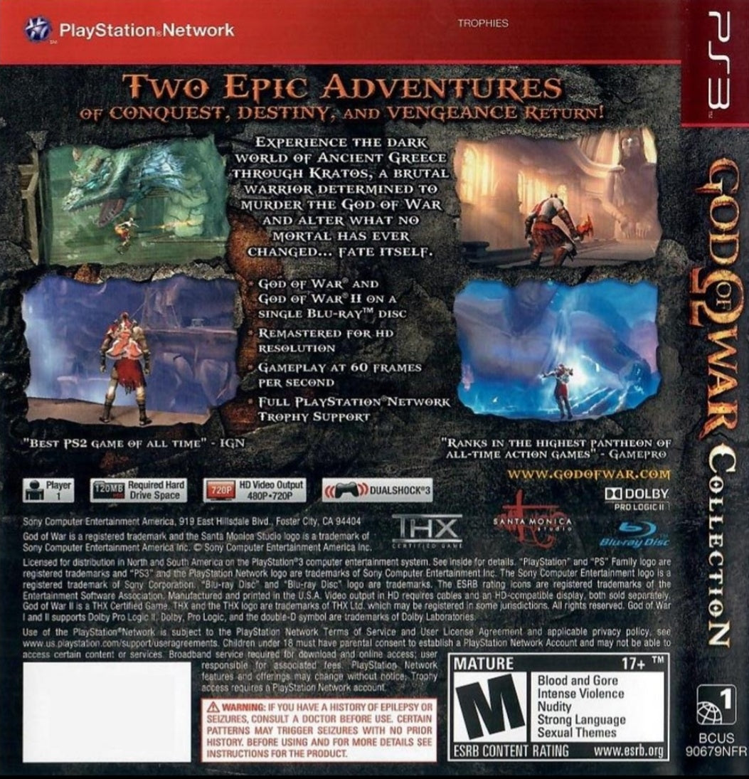God of War Collection [Greatest Hits] - back