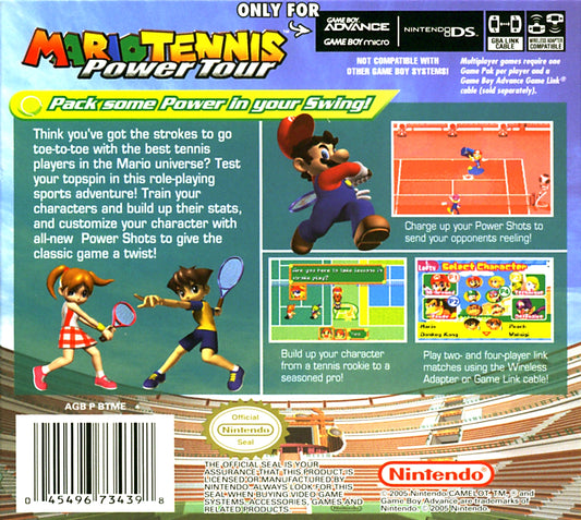 Mario Tennis Power Tour - back