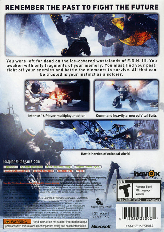 Lost Planet: Extreme Condition - back