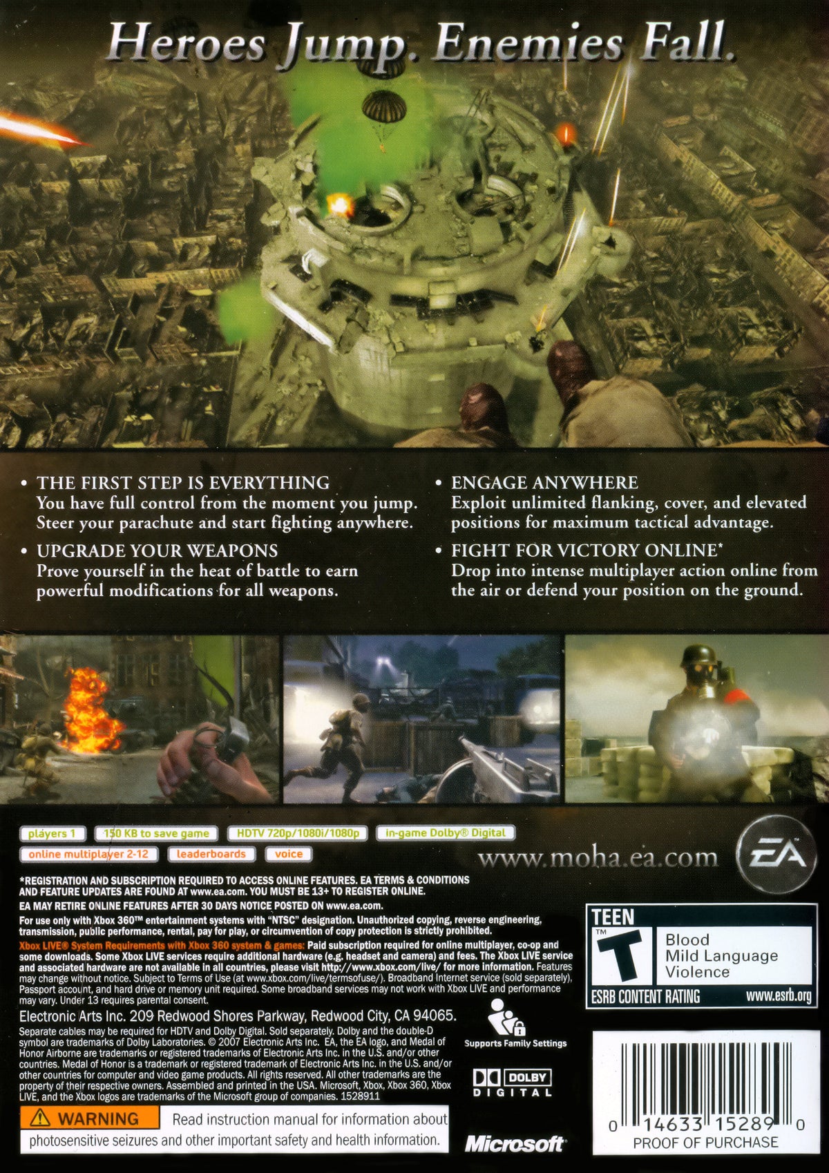 Medal of Honor Airborne - back