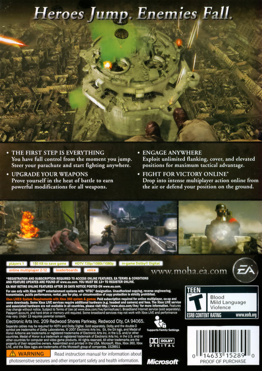 Medal of Honor Airborne - back