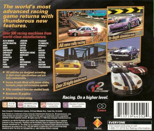 Gran Turismo 2 [Greatest Hits] - back