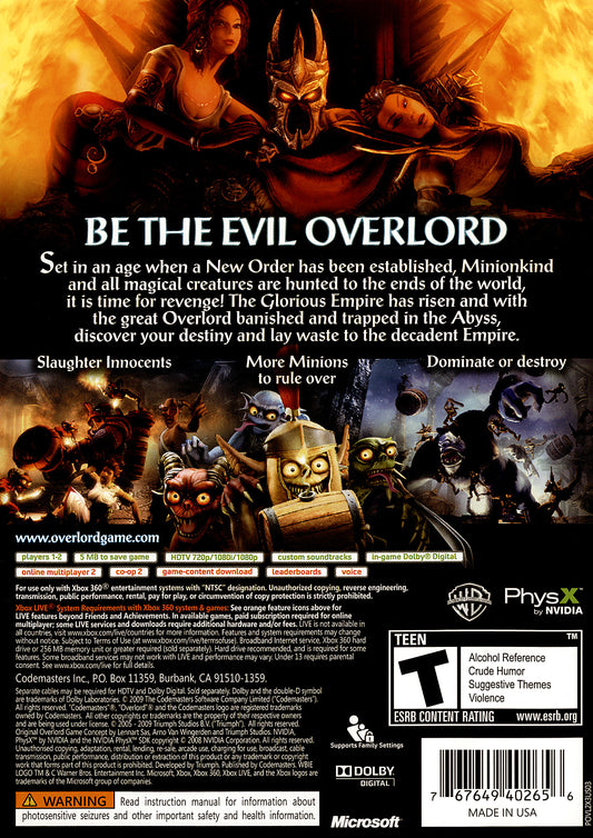 Overlord II - back