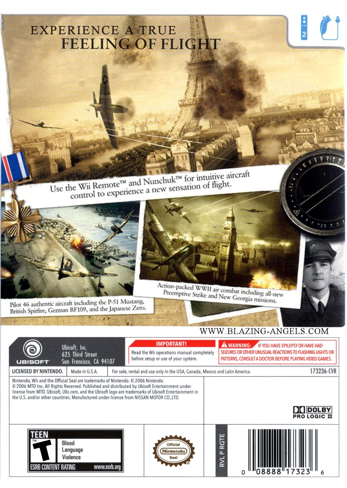 Blazing Angels Squadrons of WWII - back