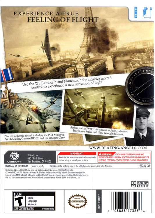 Blazing Angels Squadrons of WWII - back
