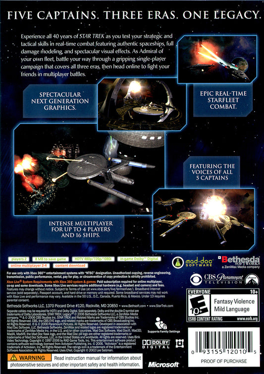 Star Trek Legacy - back