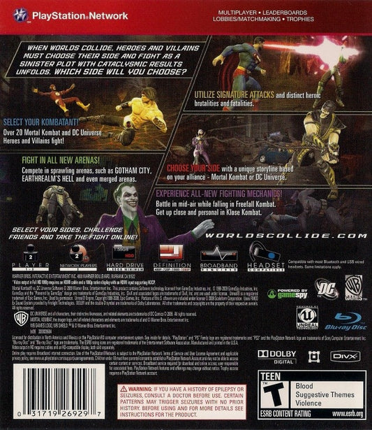 Mortal Kombat vs. DC Universe [Greatest Hits] - back