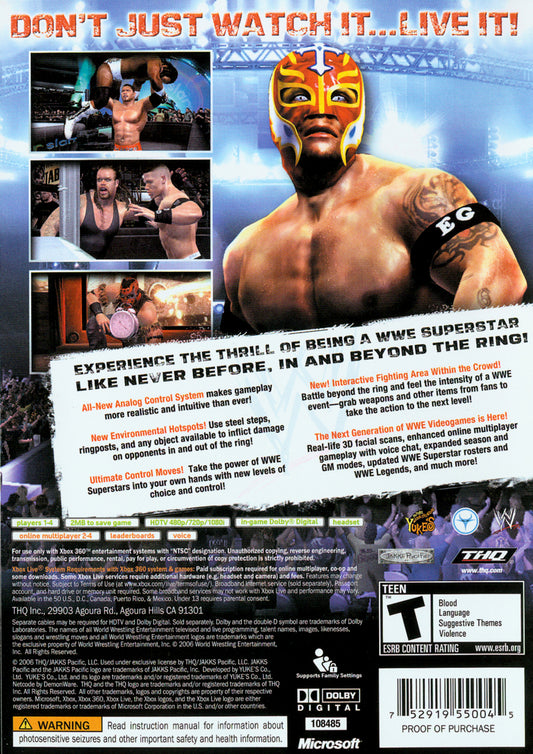 WWE Smackdown vs. Raw 2007 - back