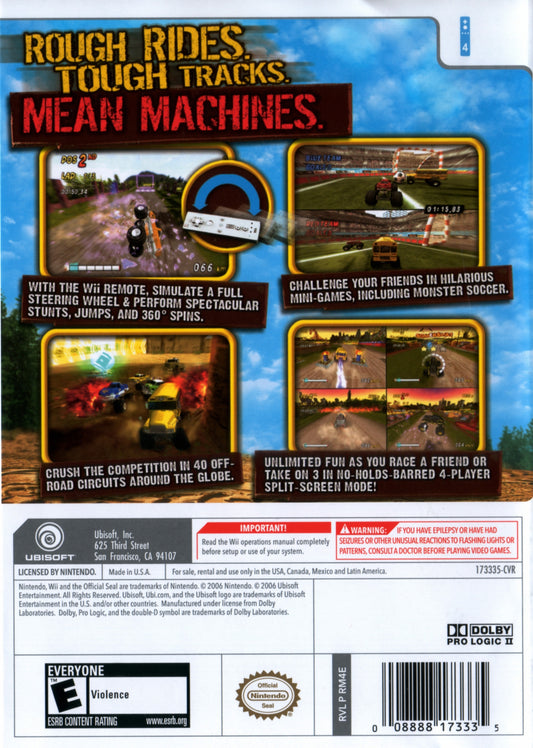 Monster 4X4 World Circuit - back