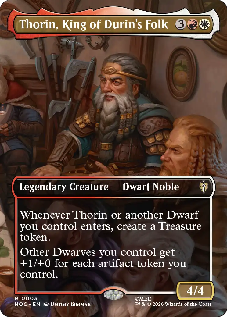Thorin, King of Durin's Folk (3) - BORDERLESS - NM - front