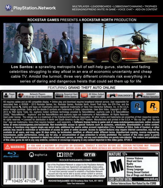Grand Theft Auto V - back