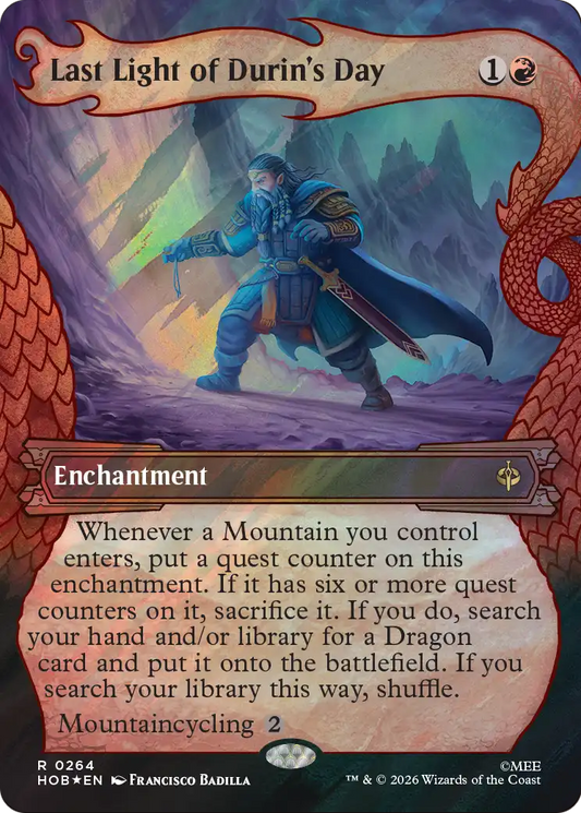 Last Light of Durin's Day (264) - BORDERLESS (Foil) - NM - front