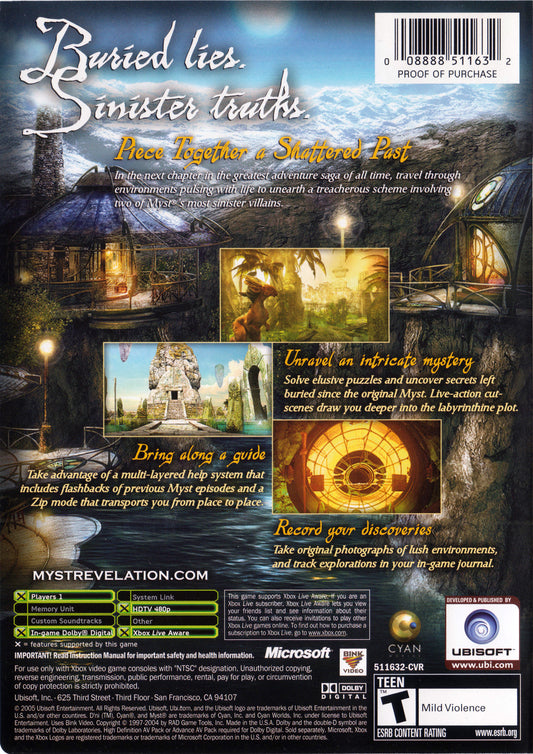 Myst IV Revelation - back