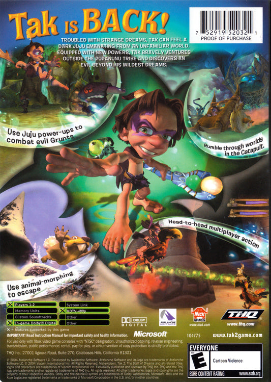 Tak 2 The Staff of Dreams - back