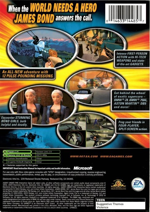 007 Agent Under Fire [Platinum Hits] - back