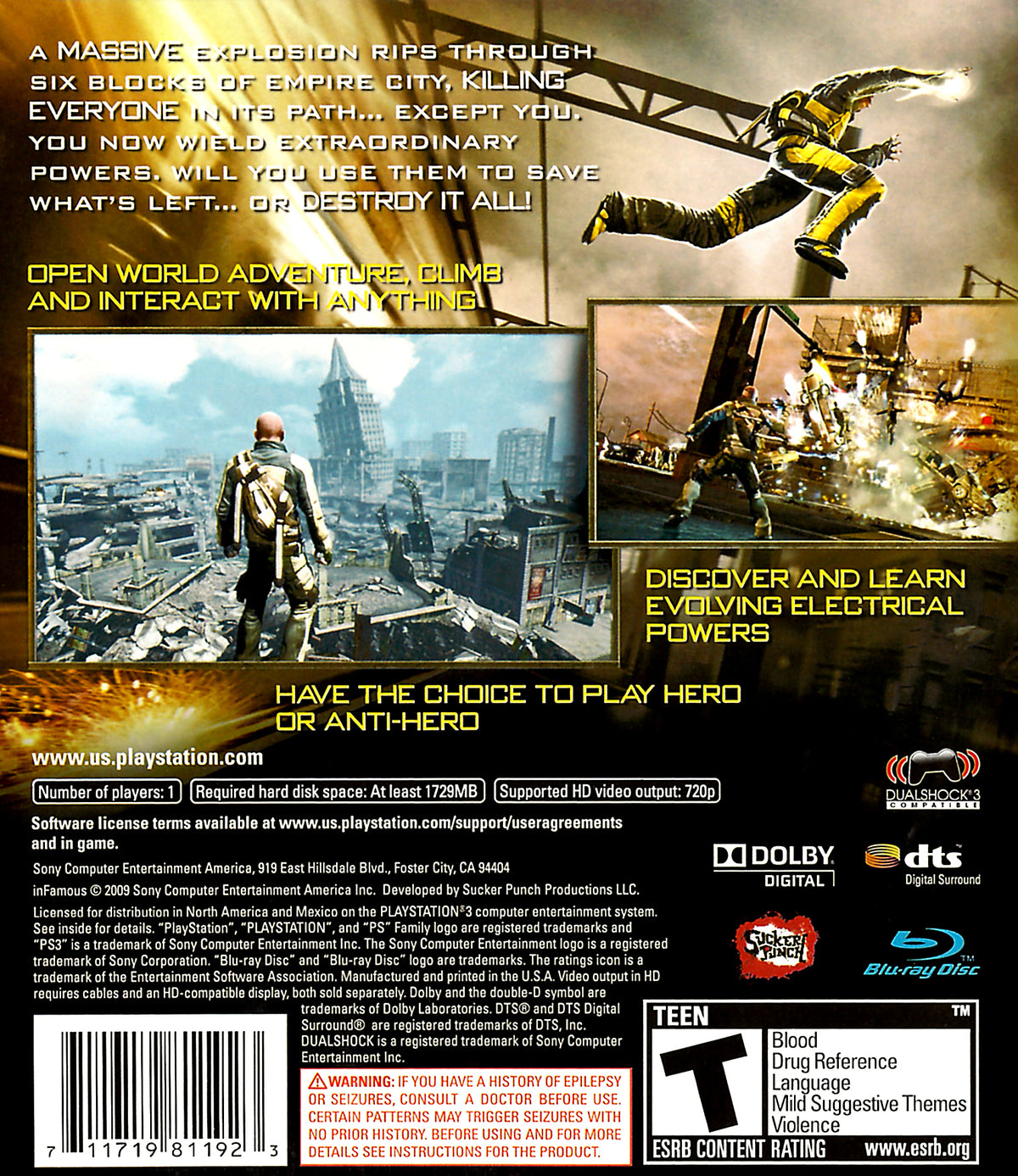 Infamous - back