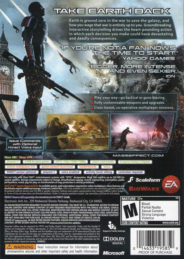 Mass Effect 3 - back