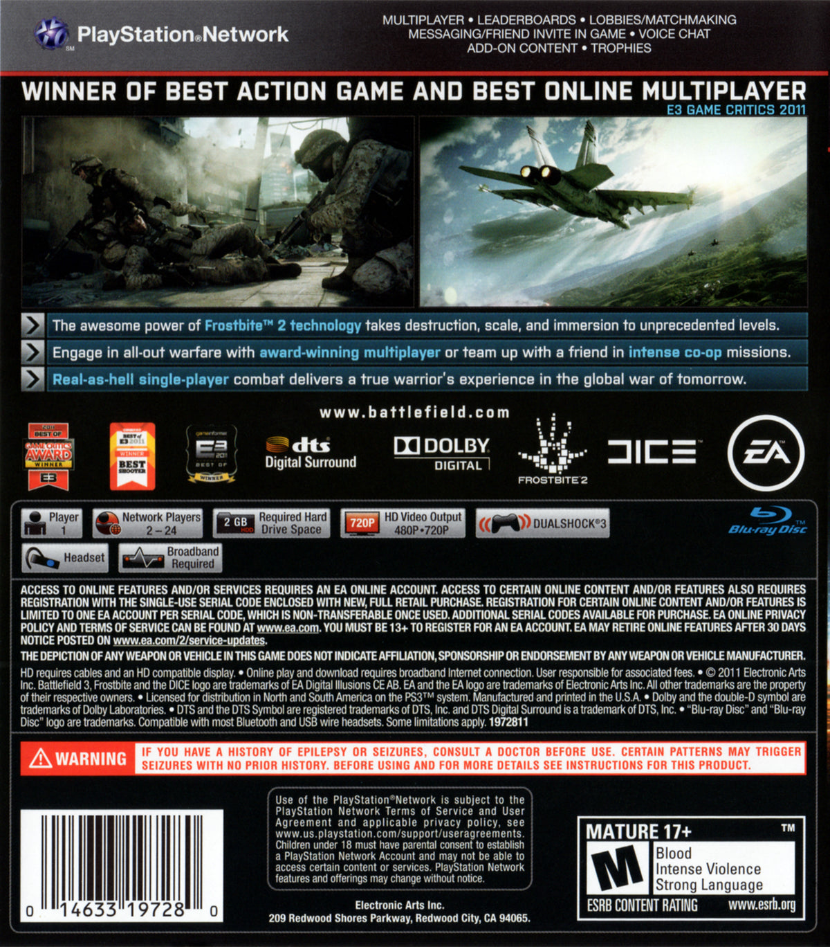 Battlefield 3 - back