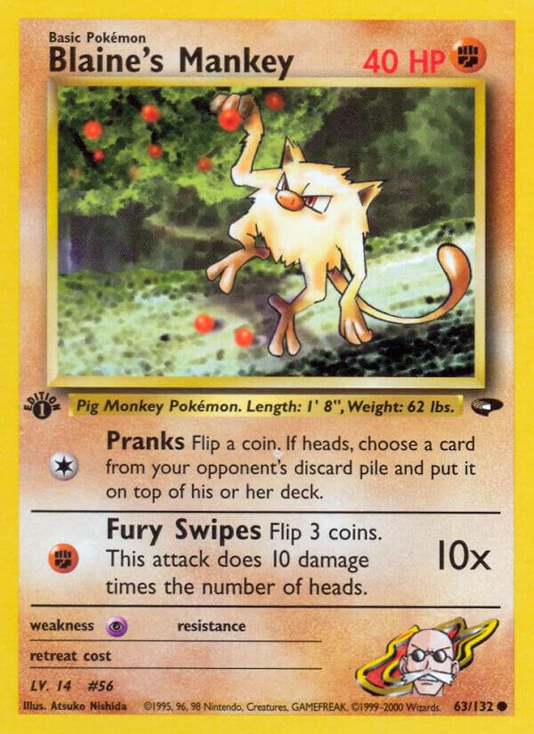 Blaine's Mankey - 063/132 (Unlimited) - LP - front