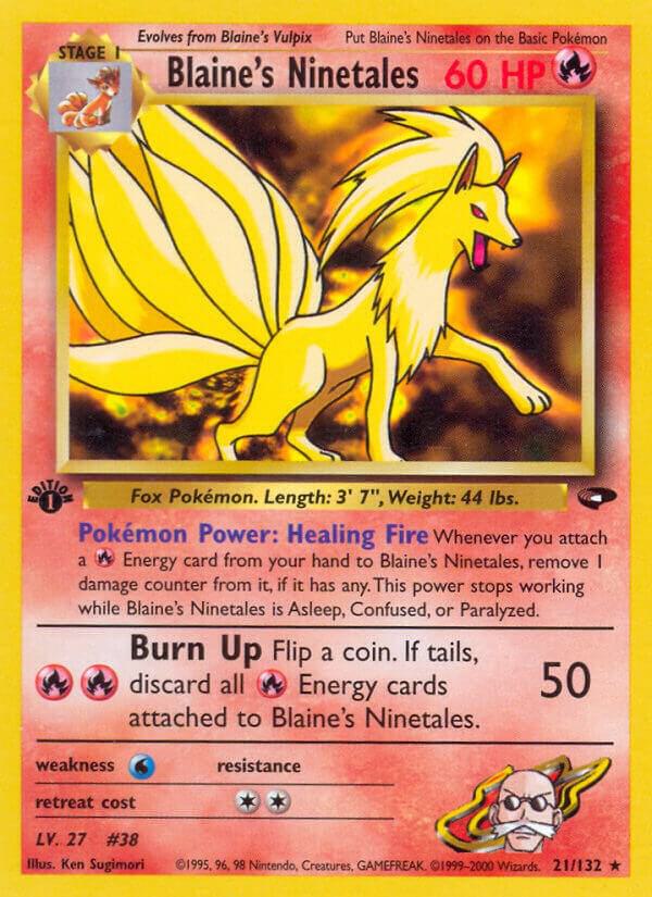 Blaine's Ninetales - 021/132 (1st Edition) - NM - front