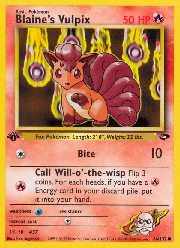 Blaine's Vulpix - 066/132 (Unlimited) - LP - front