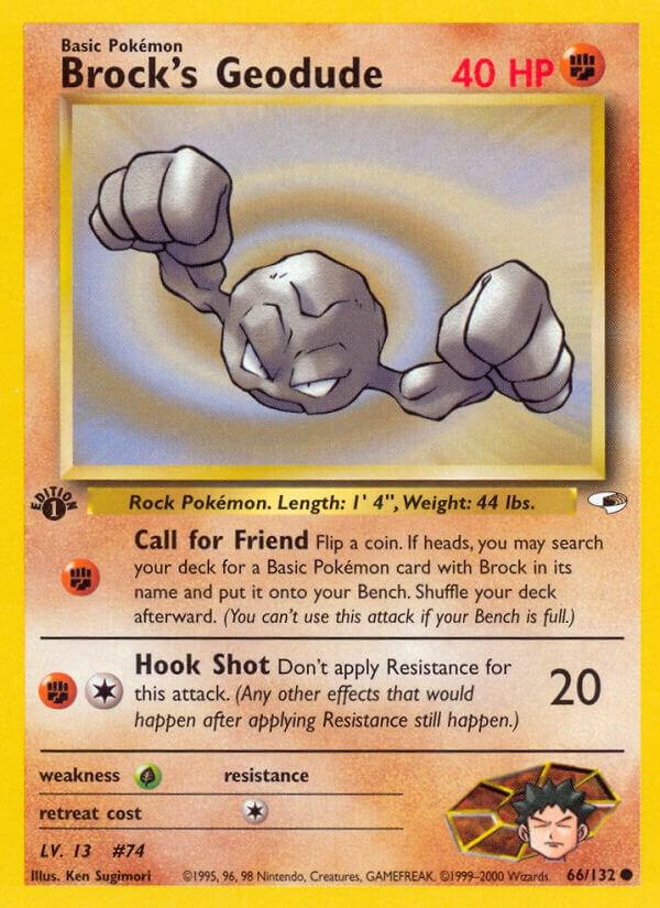 Brock's Geodude - 066/132 (Unlimited) - LP - front