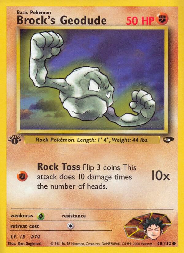 Brock's Geodude - 068/132 (Unlimited) - LP - front