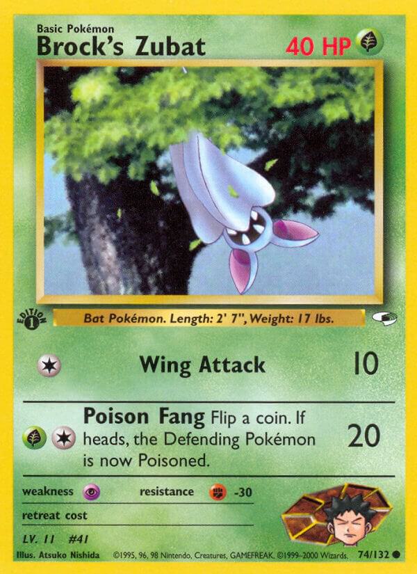 Brock's Zubat - 074/132 (Unlimited) - LP - front