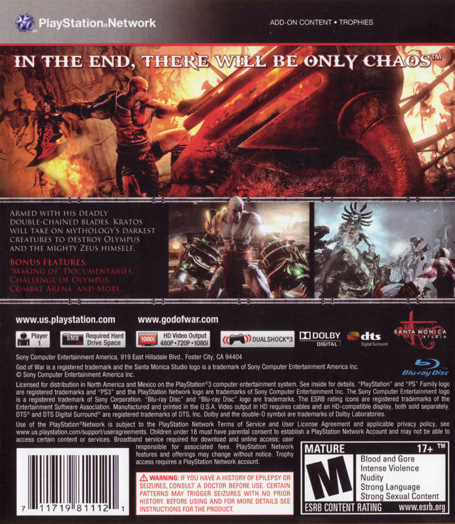 God of War III - back